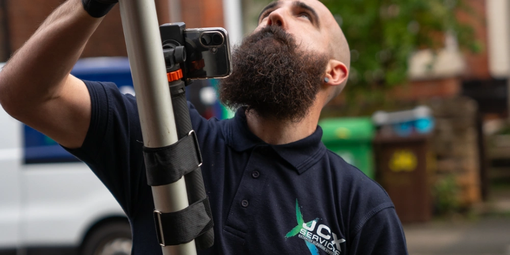 Gutter cleaning job in Derby