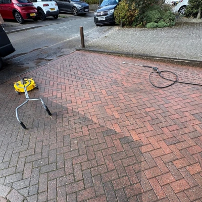 Before and after — driveway and patio cleaning in Derby & Nottingham